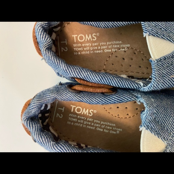 Toms toddler blue Chambray Bimini - Picture 2 of 3
